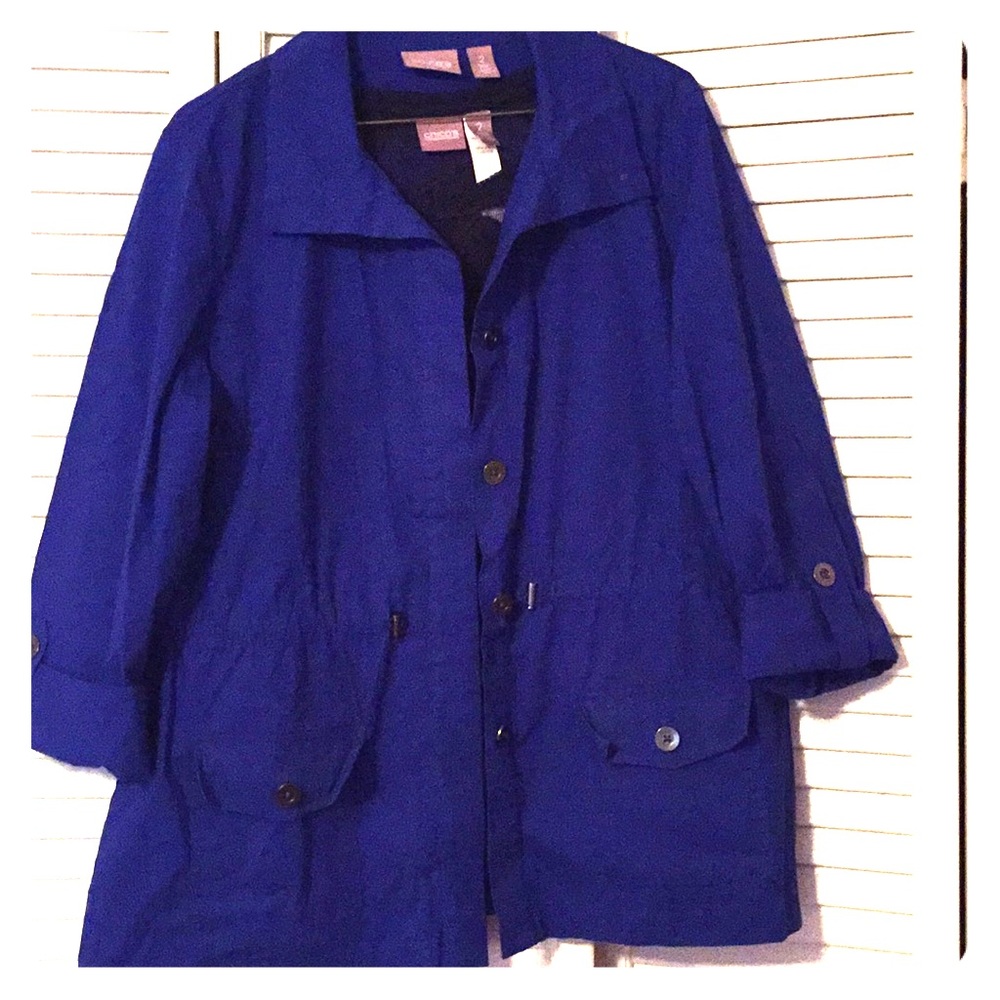 Chico’s, layering jacket blue size 2